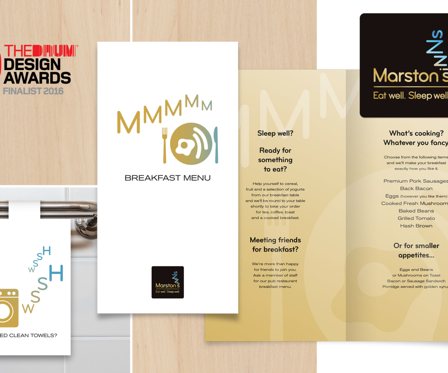 Marston's Inns rebrand by Vital, nominated in the Drum Design Awards